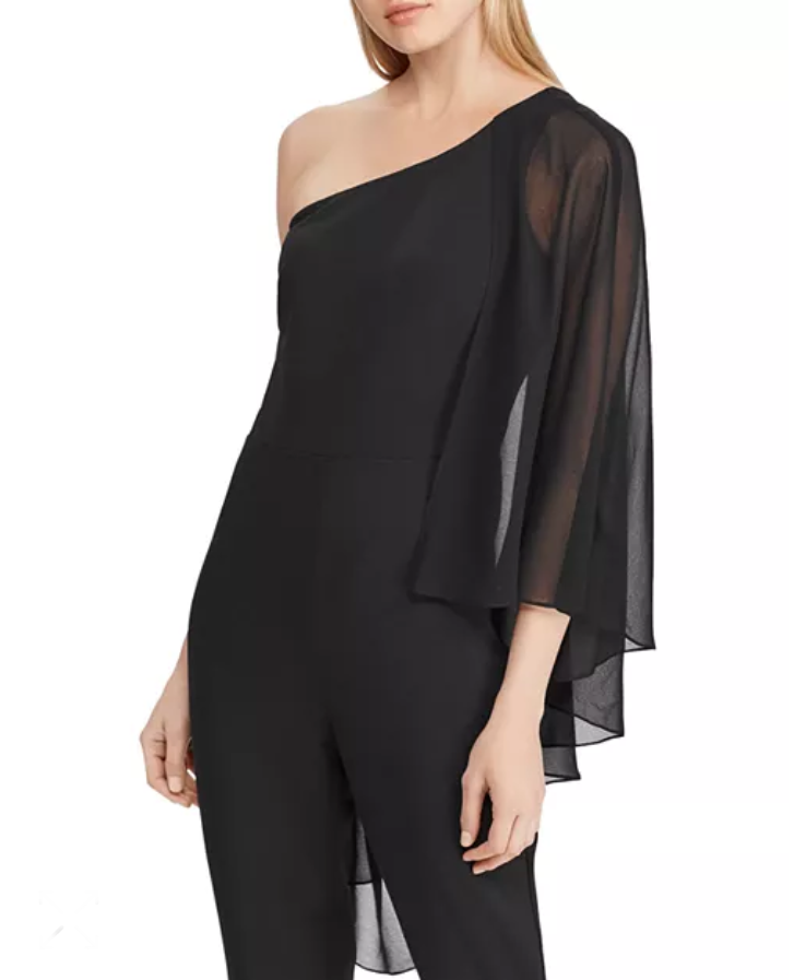ralph lauren cape overlay jumpsuit